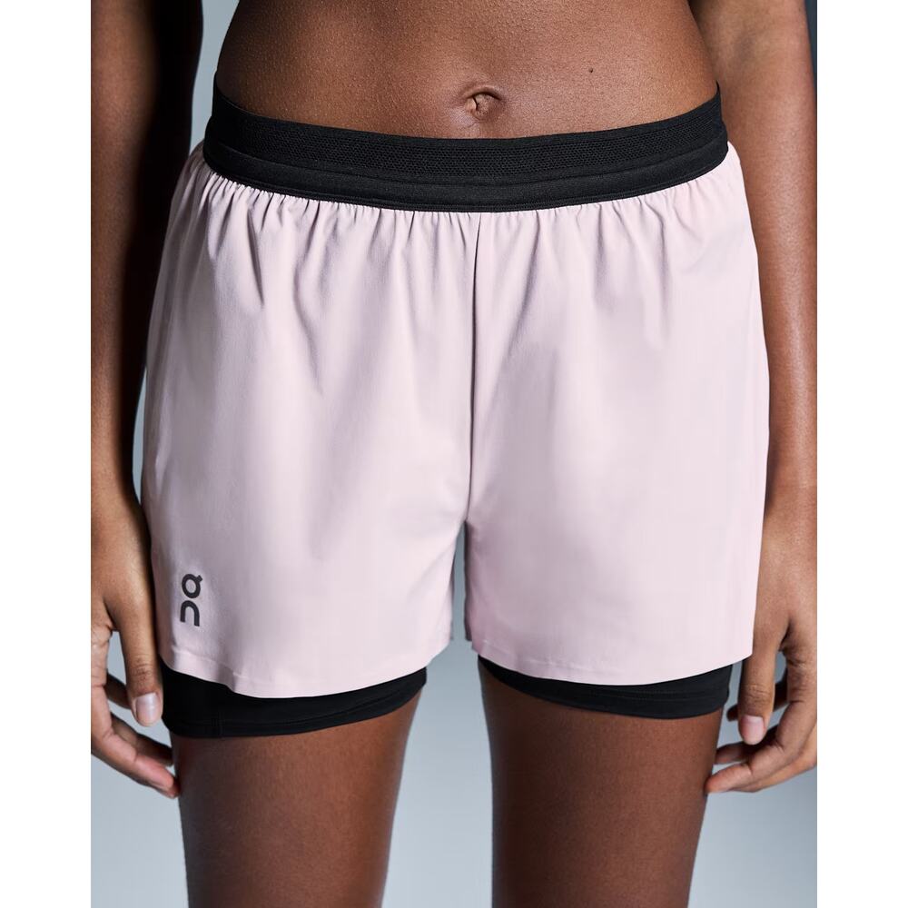 NWT ON Women’s Pink and Black 3” Performance Running Athletic 2 in 1 Shorts